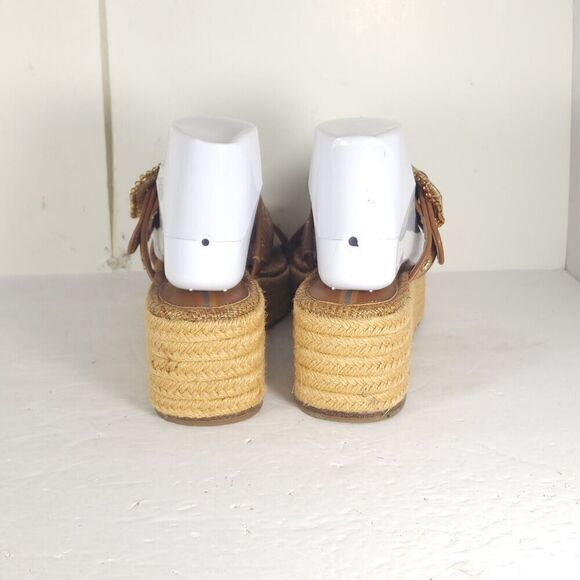 Sam Edelman Women's Chase US 7,5 Eggshell Raffia Espadrille Wedge Sandals - Picture 11 of 15